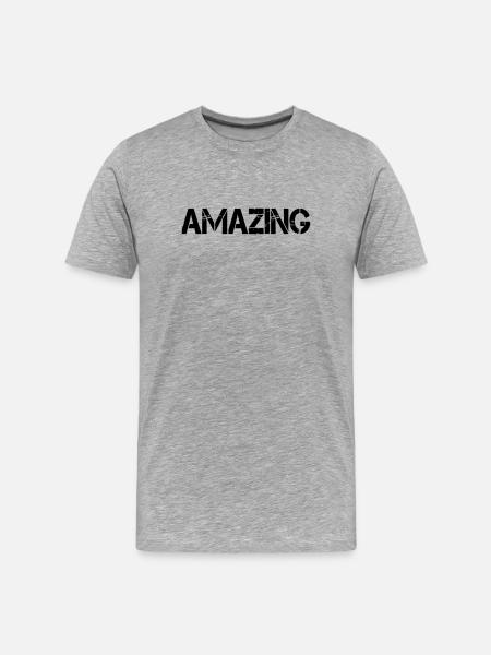 amazing - Men's Premium Organic T-Shirt - heather grey