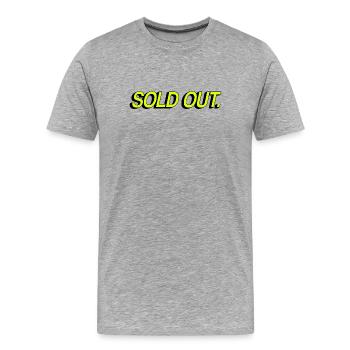 Sold Out - Men's Premium Organic T-Shirt - heather grey - Front - Damien (186cm)