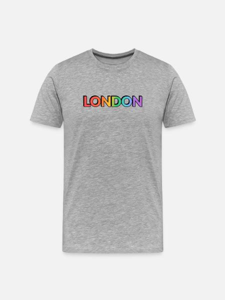 London LGBTQ Rainbow  - Men's Premium Organic T-Shirt - heather grey