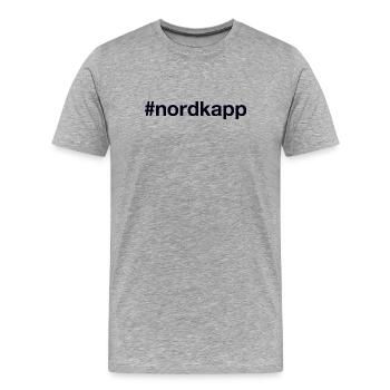 NORDKAPP Norvège Norge Norwegen - T-shirt bio Premium Homme - gris chiné - Devant - Damien (186cm)