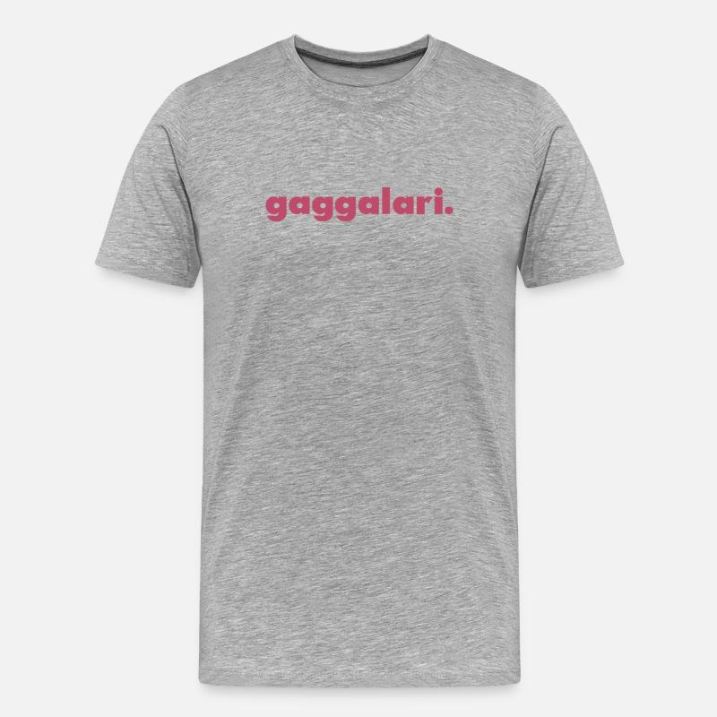 gaggalari. - Männer Premium Bio T-Shirt - Grau meliert