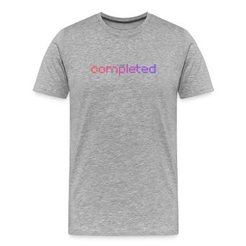 Déjà terminé ! - T-shirt bio Premium Homme - gris chiné - Devant - Damien (186cm)