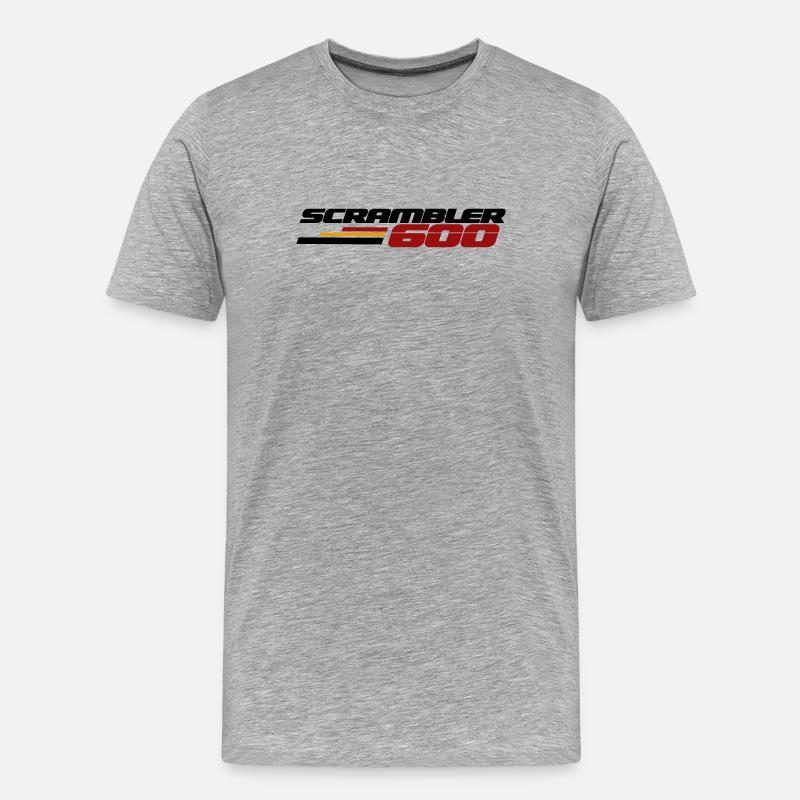 SCRAMBLER600 - Männer Premium Bio T-Shirt - Grau meliert