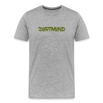 Dortmund - Ruhrpott - NRW - Zeche - Zollverein - Männer Premium Bio T-Shirt - Grau meliert - Vorne - Damien (186cm)