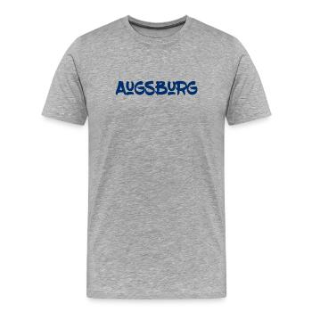Augsburg - Bayern - Schwaben - Friedberg - Männer Premium Bio T-Shirt - Grau meliert - Vorne - Damien (186cm)