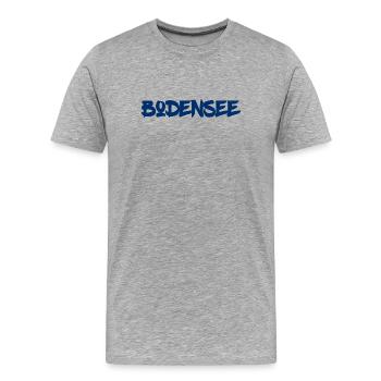 Bodensee - Süddeutschland - Österreich - Schweiz - Männer Premium Bio T-Shirt - Grau meliert - Vorne - Damien (186cm)