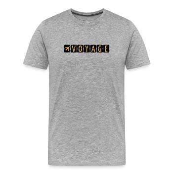 Voyage - T-shirt bio Premium Homme - gris chiné - Devant - Damien (186cm)