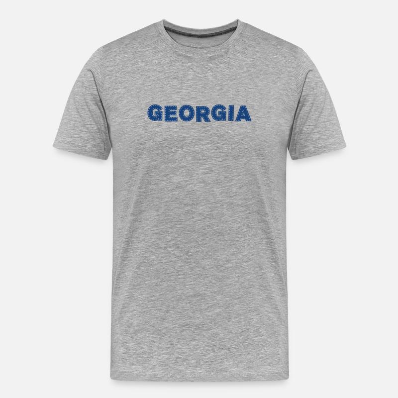 GEORGIA State - Männer Premium Bio T-Shirt - Grau meliert