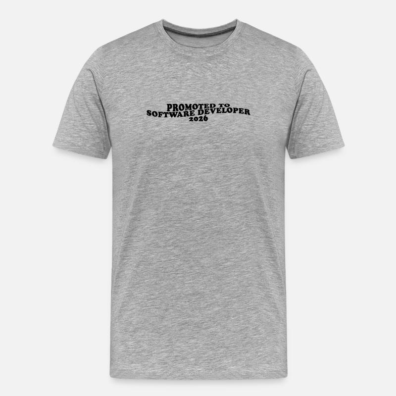 Promoted to Software Developer 2026 - Männer Premium Bio T-Shirt - Grau meliert
