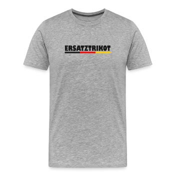 Fan Ersatztrikot - Männer Premium Bio T-Shirt - Grau meliert - Vorne - Damien (186cm)