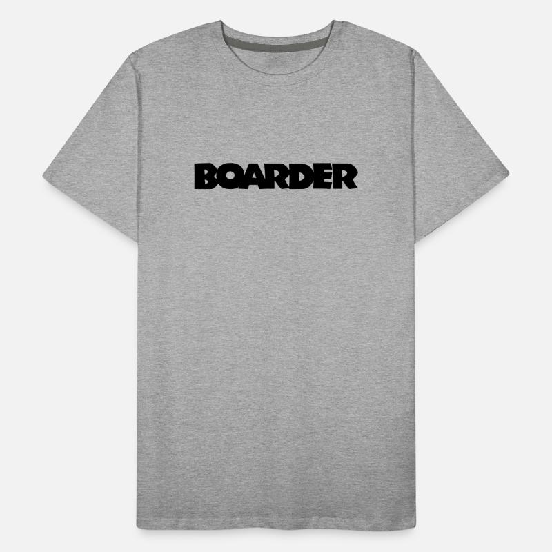 Boarder (Black) Men's Premium Organic T-Shirt
