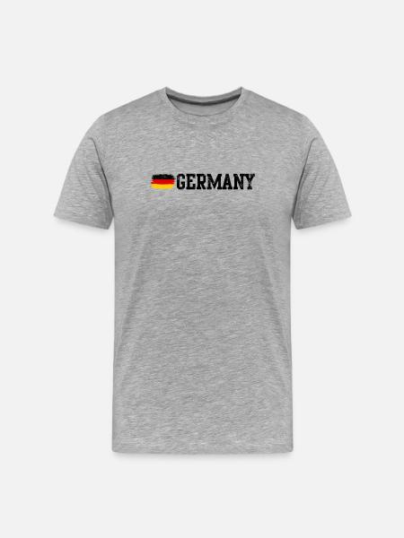 German Flag Brush Streak - Men's Premium Organic T-Shirt - heather grey