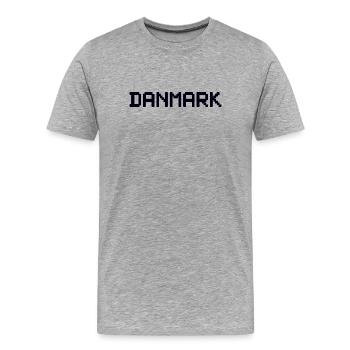 DANMARK Dänemark - Männer Premium Bio T-Shirt - Grau meliert - Vorne - Damien (186cm)