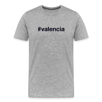 VALENCIA Hashtag - Men's Premium Organic T-Shirt - heather grey - Front - Damien (186cm)