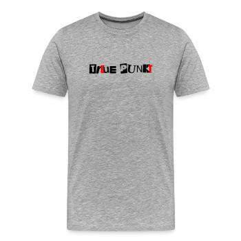 True Punk Loyalty Point - Men's Premium Organic T-Shirt - heather grey - Front - Damien (186cm)