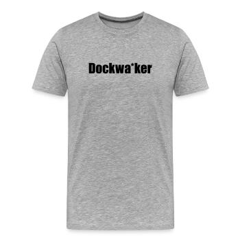 dockwa-ker - Männer Premium Bio T-Shirt - Grau meliert - Vorne - Damien (186cm)