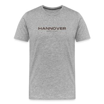 Hanovre - T-shirt bio Premium Homme - gris chiné - Devant - Damien (186cm)