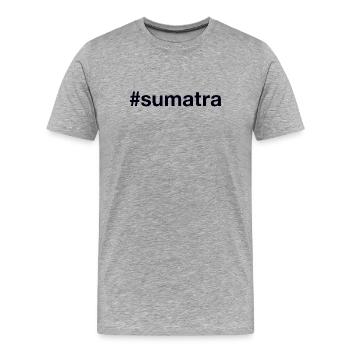 Sumatra Hashtag - T-shirt bio Premium Homme - gris chiné - Devant - Damien (186cm)