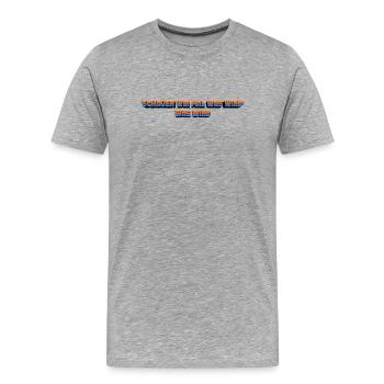 Schauen wir mal was wird - was wird - Männer Premium Bio T-Shirt - Grau meliert - Vorne - Damien (186cm)