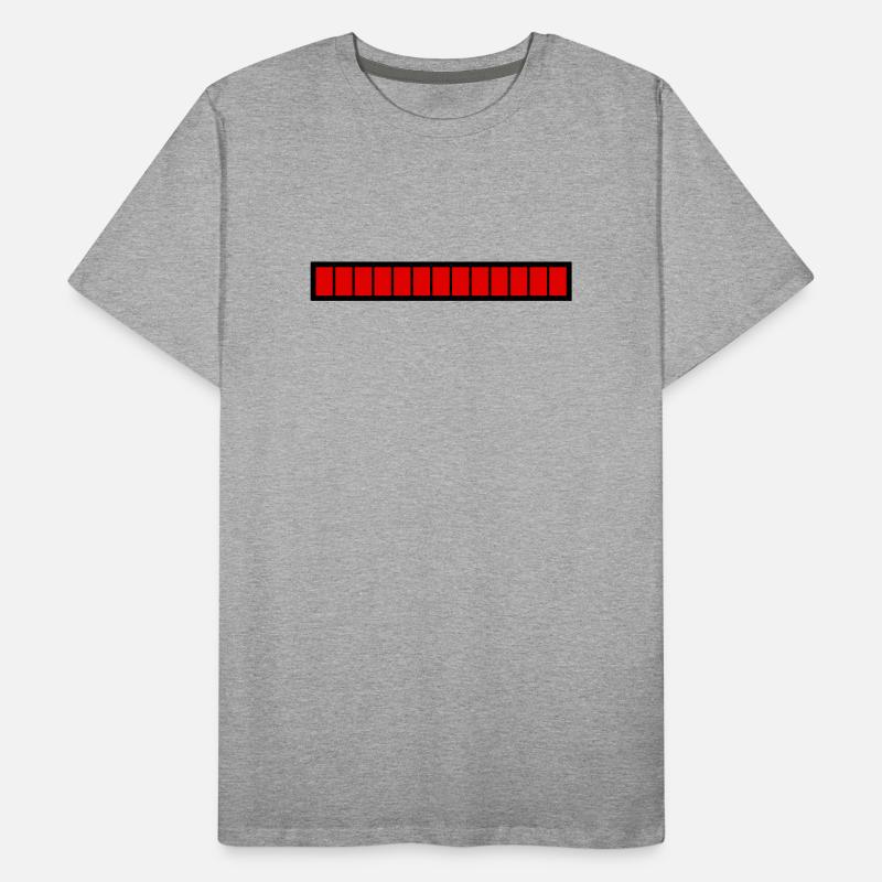 Rectangle loading bar Black Red (100%) Men's Premium Organic T-Shirt