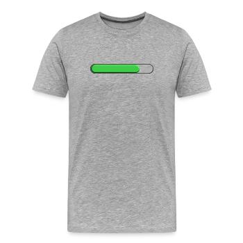 Average gauge Green (three quarters) - Men's Premium Organic T-Shirt - heather grey - Front - Damien (186cm)