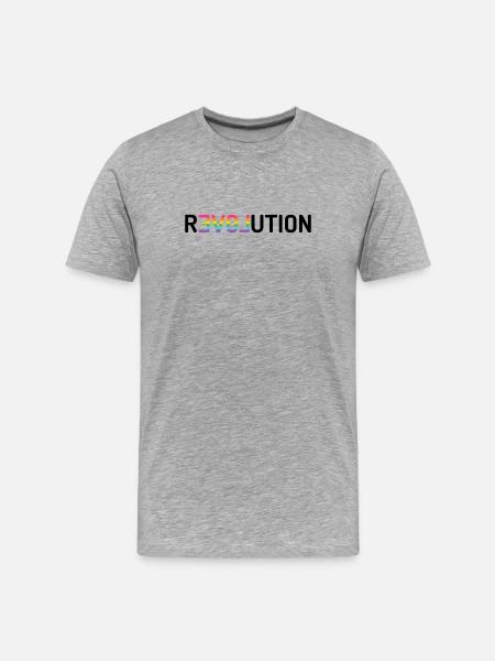 LGBT Pride Month - Love Revolution - Men's Premium Organic T-Shirt - heather grey