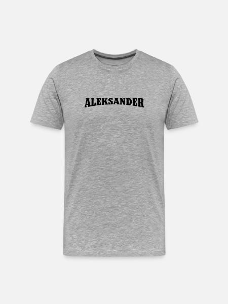 Aleksander Geschenk - Männer Premium Bio T-Shirt - Grau meliert