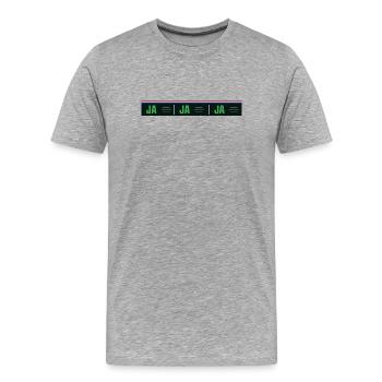 Letterbox sticker Yes Yes - Men's Premium Organic T-Shirt - heather grey - Front - Damien (186cm)