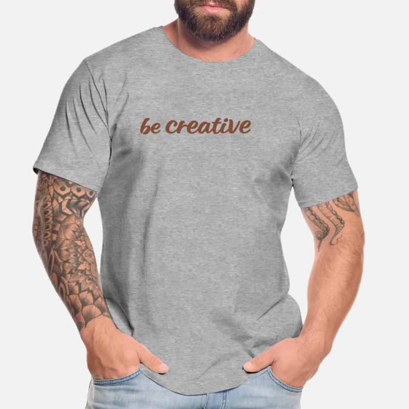 Be Creative Script Marron T-shirt bio Premium Homme