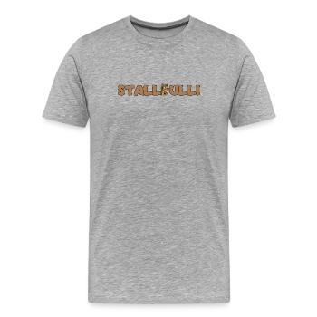 Pull d’écurie - Écurie - Cavalier cheval Cavalier - T-shirt bio Premium Homme - gris chiné - Devant - Damien (186cm)