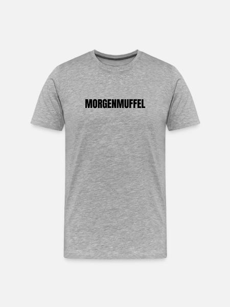 Morgenmuffel Definition Style - Männer Premium Bio T-Shirt - Grau meliert