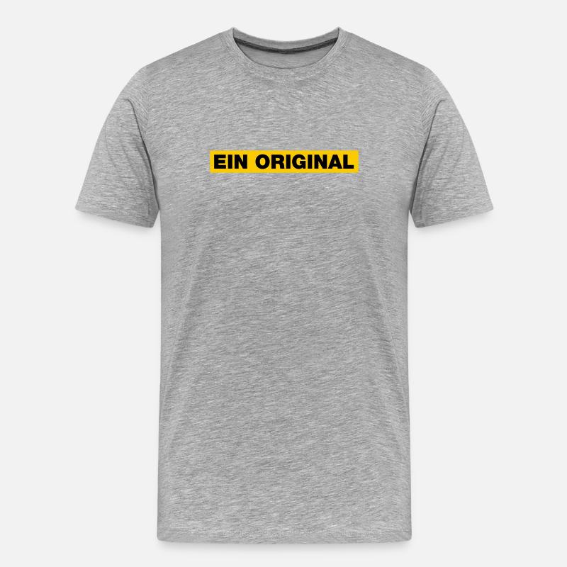 Ein Original - Männer Premium Bio T-Shirt - Grau meliert