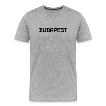 BUDAPEST Hungary Ungarn - Männer Premium Bio T-Shirt - Grau meliert - Vorne - Damien (186cm)