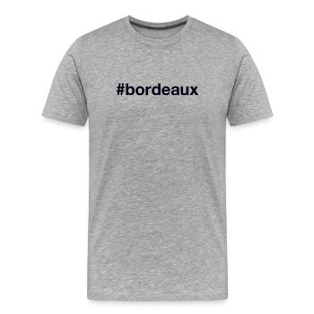 BORDEAUX Hashtag - T-shirt bio Premium Homme - gris chiné - Devant - Damien (186cm)
