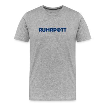 Ruhrpott - Dat hat wat mittn Herz zu tun - Zeche - Männer Premium Bio T-Shirt - Grau meliert - Vorne - Damien (186cm)