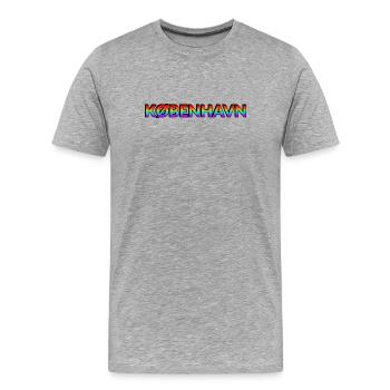 Kbenhavn LGBT Rainbow Copenhagen - Men's Premium Organic T-Shirt - heather grey - Front - Damien (186cm)