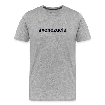 VENEZUELA Hashtag - Men's Premium Organic T-Shirt - heather grey - Front - Damien (186cm)