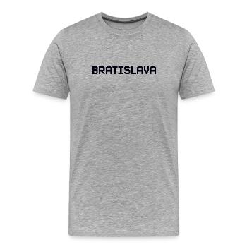 BRATISLAVA Slovakia Slowakei - Männer Premium Bio T-Shirt - Grau meliert - Vorne - Damien (186cm)