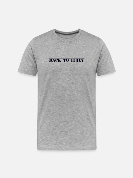 Italy Italien - Männer Premium Bio T-Shirt - Grau meliert