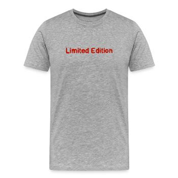 Limited Edition Schriftzug Retro - Männer Premium Bio T-Shirt - Grau meliert - Vorne - Damien (186cm)