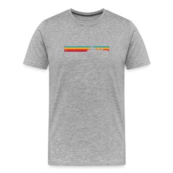 Sunset City Silhouette Gradient - Men's Premium Organic T-Shirt - heather grey - Front - Damien (186cm)