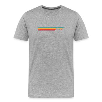 Birmingham skyline retro - Men's Premium Organic T-Shirt - heather grey - Front - Damien (186cm)