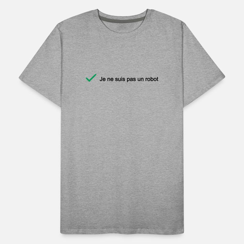JE NE SUIS PAS UN ROBOT ! (informatique) T-shirt bio Premium Homme