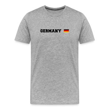 Deutschland T-Shirt Germany - Männer Premium Bio T-Shirt - Grau meliert - Vorne - Damien (186cm)