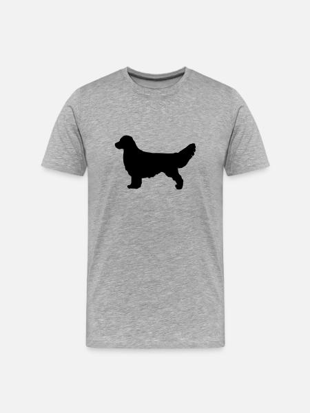 GOLDEN RETRIEVER Silhouette - Men's Premium Organic T-Shirt - heather grey
