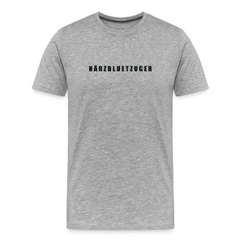 Härzbluetzuger Kanton Zug - Männer Premium Bio T-Shirt - Grau meliert - Vorne - Damien (186cm)