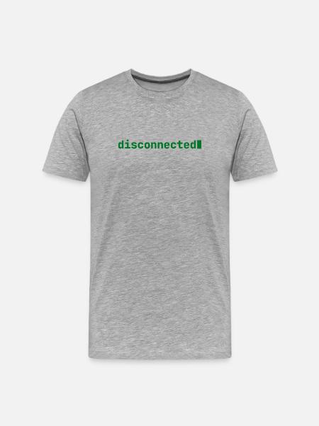Feeling Disconnected | Developer mood | dark - Männer Premium Bio T-Shirt - Grau meliert