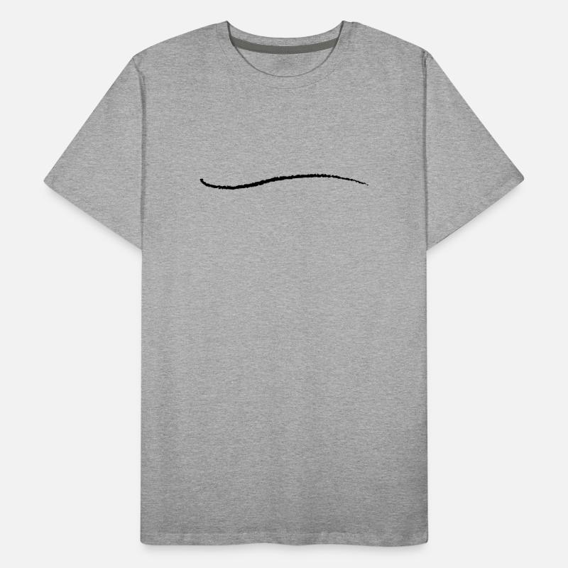 Stroke Art Brush Stroke Underscore Crack Line Men's Premium Organic T-Shirt