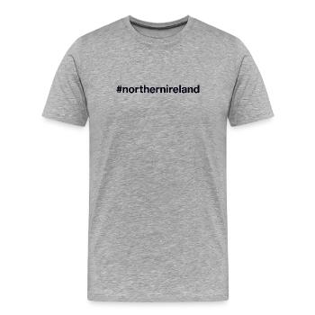 IRLANDE DU NORD Hashtag - T-shirt bio Premium Homme - gris chiné - Devant - Damien (186cm)