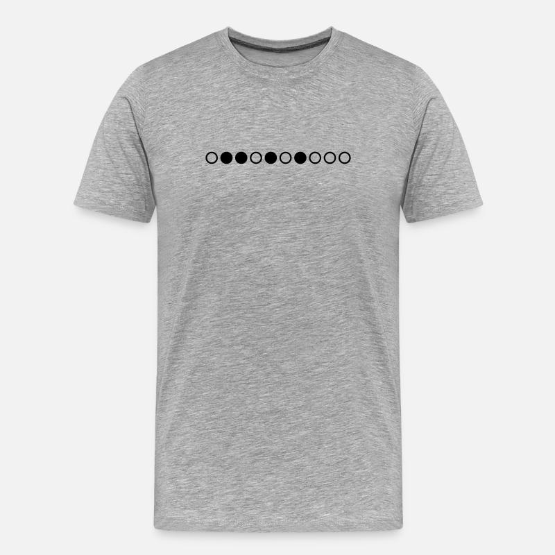 Nerdy Design "Primzahlen" bis 10 - Männer Premium Bio T-Shirt - Grau meliert
